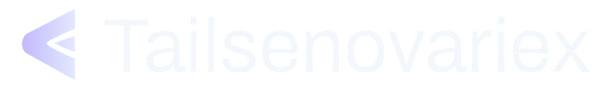 A light purple and white logo featuring a stylized left-pointing chevron followed by the text 'Tailsenovariex' on a plain white background.